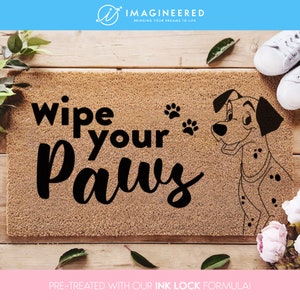 Dalmatian Wipe Your Paws Doormat - Custom Dalmatian Dog Gift - Welcome Dog Door Mat - Dog Lover Gifts - Disney Dog - Dalmatian Spots