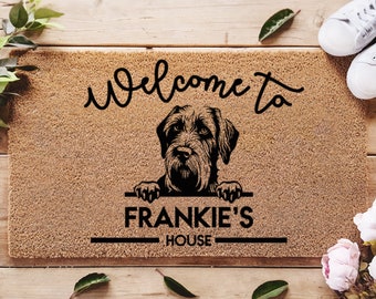 Dog Welcome Rug - Custom Welcome Rug - Custom Welcome Mat - Custom dog doormat - Personalized Family Gifts - Pet Owner Gift