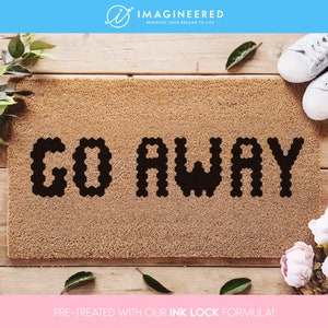 Go Away Frank Sinatra Doormat  / Quote Door Mat / Funny Doormat / Hippy Decor / Fun Door Mat / Music Decor / First Home