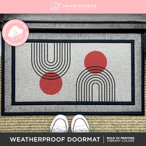 Vintage Inspired Mid Century Modern All Weather Doormat, Retro Entryway Decor, Mid Century Modern Doormat, Welcome Mat Mid Century Modern