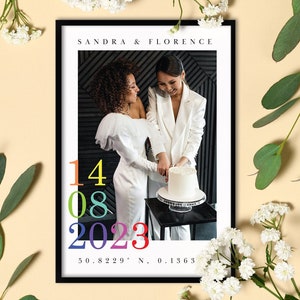 Pride photo gift, wedding gifts, wedding portrait, gifts for her, wedding photo, valentine&#39;s day gift, anniversary gift