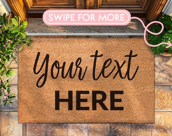 Crea tu propio felpudo de bienvenida / Alfombra de entrada a medida / Decoración personalizada para el hogar