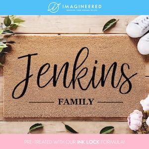 Custom Family Name Door Mat - Custom Doormat - Personalized Doormat - Established Date - Housewarming Gift - Realtor Gift - Wedding Gift