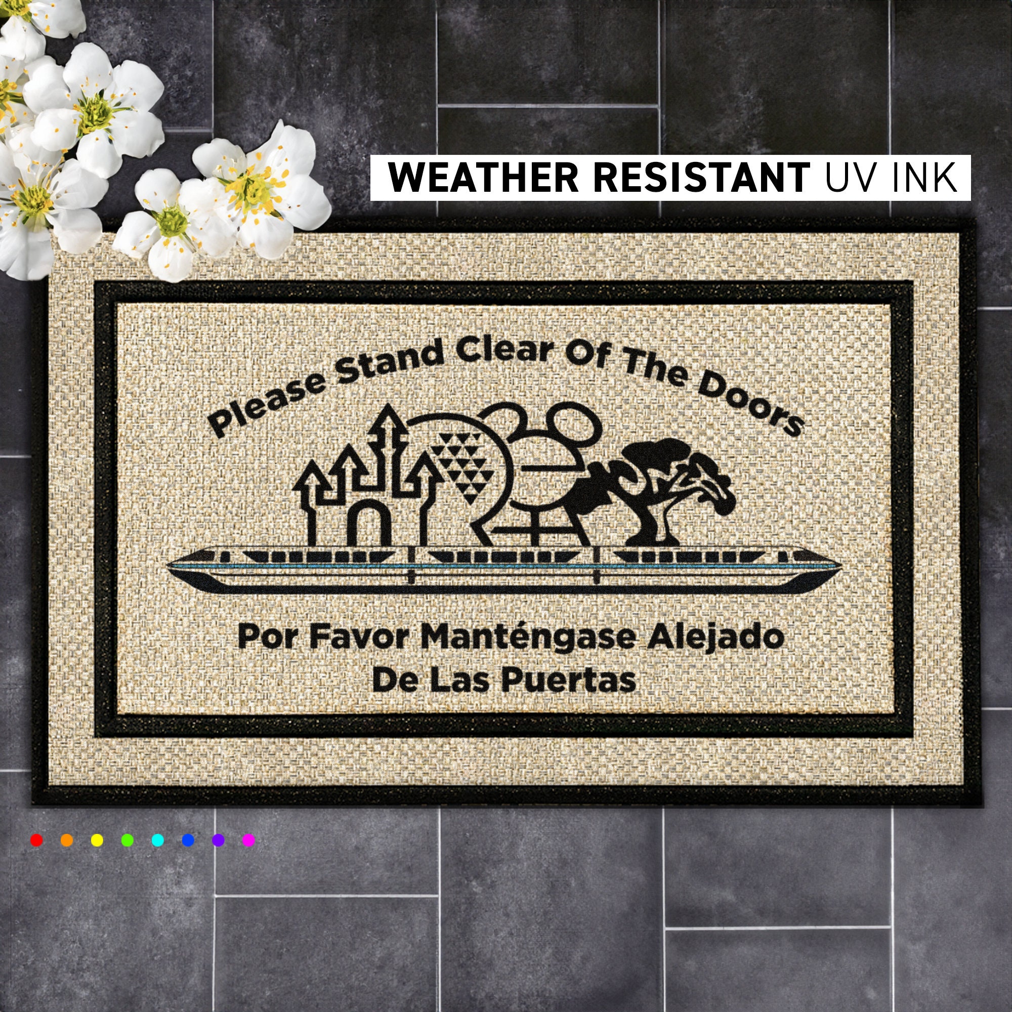 Step Into the Magic: Personalized Disney World Monorail Doormat