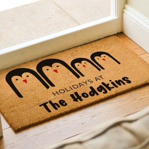 Holiday Door Mat - Cute Christmas Doormat - Funny Holiday Rug - Christmas Welcome Mat - Christmas Decor - Holiday Decor image 2