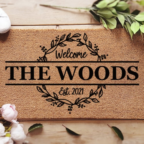 Custom Doormat Housewarming Gift Personalized Doormat Etsy