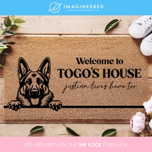 Customized Dog Doormat - Personalized Welcome Mat for Dog Lovers - Custom Dog Breeds Gift - Dog Welcome Doormat - Dog Door Rug