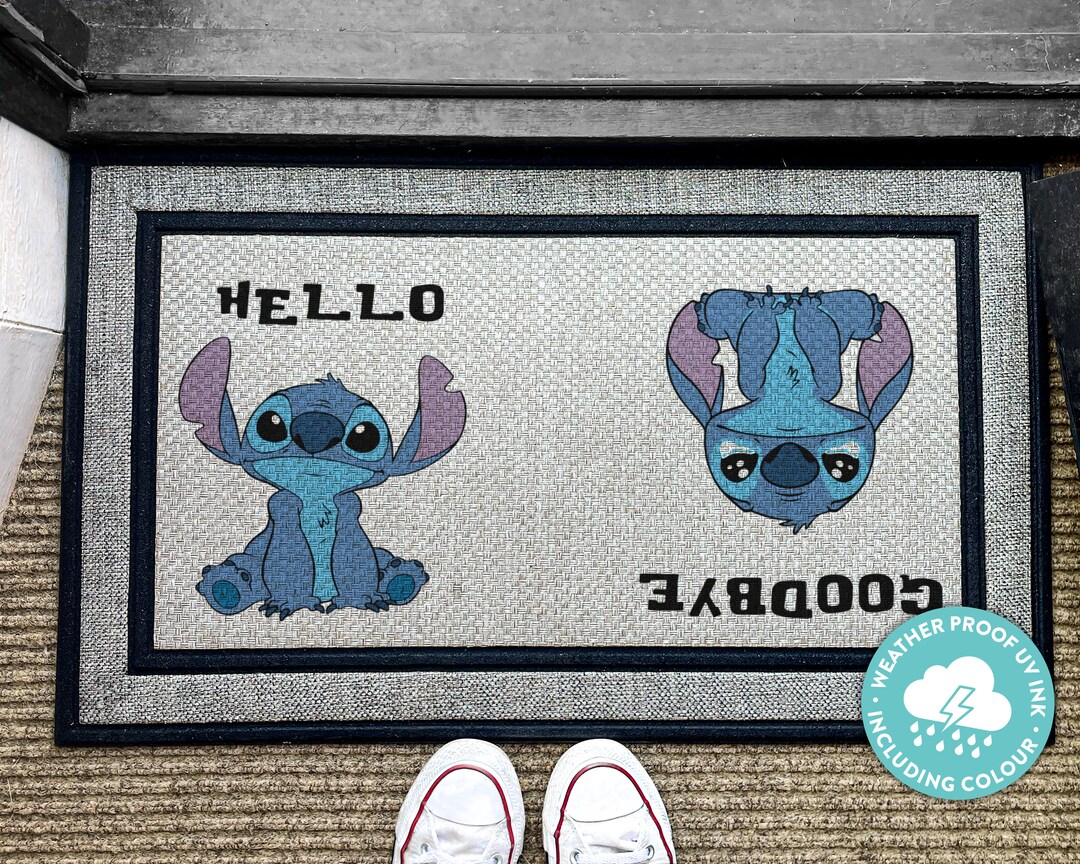 Stitch Hello Goodbye Doormat Stitch Outdoor Mat Lilo & Etsy
