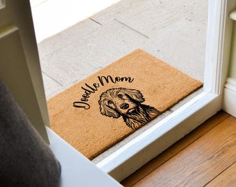 Doodle Mom, Doodle Doormat, Goldendoodle, Labradoodle, Dog Gift, Dog Decor, Dog Rug Welcome Mat, Dog Lover Gift, Doodle Gifts, Doodle Dog
