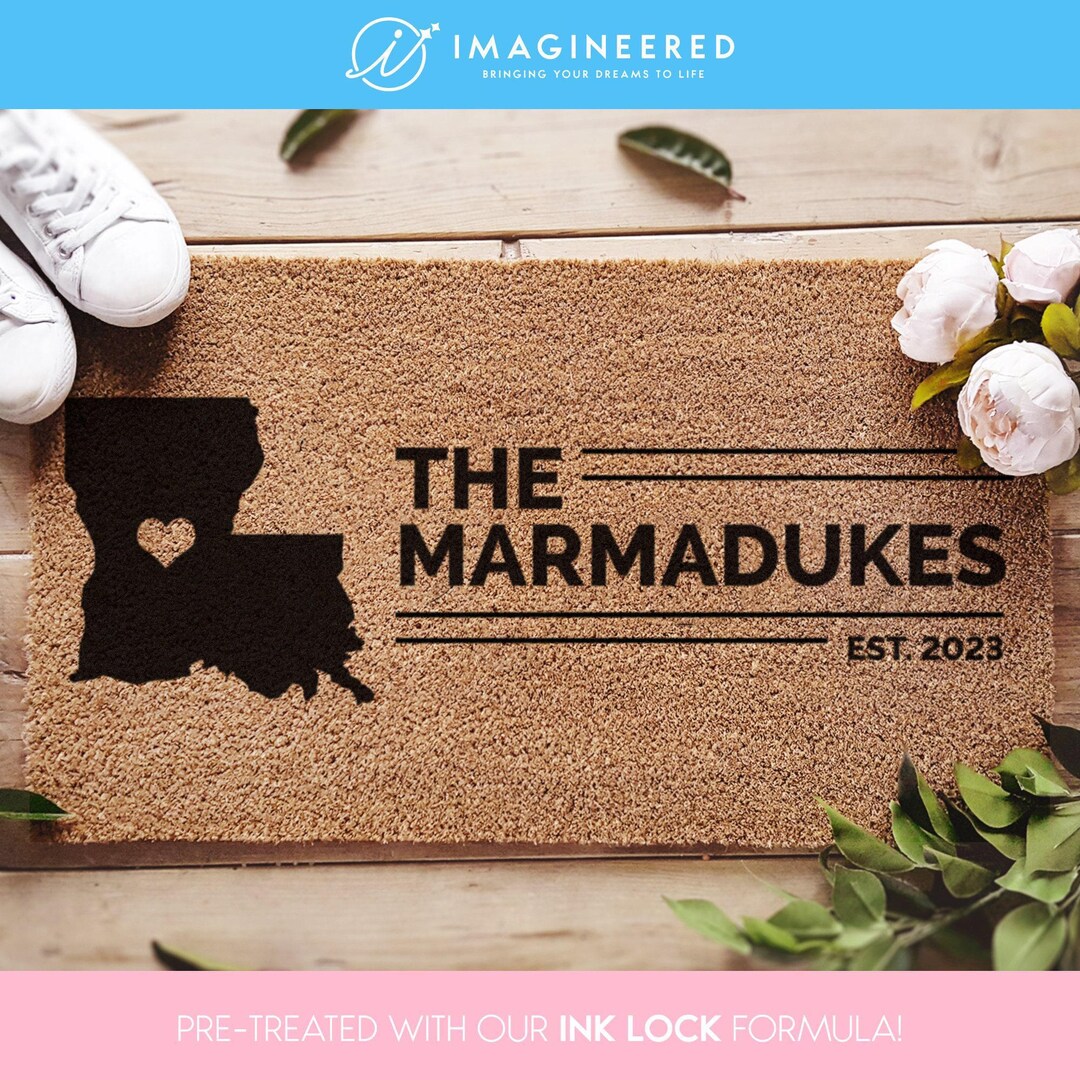 Custom Louisiana State Map - Personalized State Mat - Home State ...