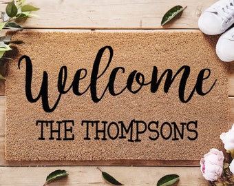 Custom Doormat - Housewarming Gift - Wedding Gift Ideas - Personalized Doormat - Last Name Doormat - Welcome Mat - Realtor Closing Gift