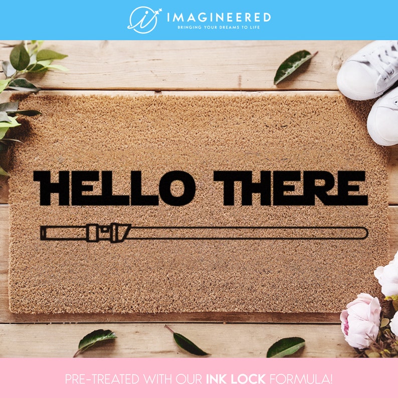 Star Wars Hello There Lightsaber Door Mat - Star Wars Lovers - Starwars Gifts - Personalized Door Mat - Disney Doormat - SW - Gifts For Him image 6