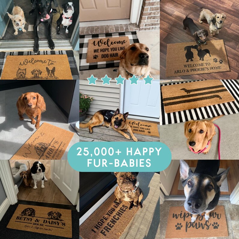 a collage of photos of dogs and puppies