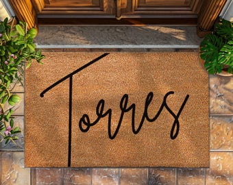 Handwritten Family Name Doormat - Personalized Family Name Doormat - Family Name Welcome Mat - New Home Gift - Realtor Gift - Custom Doormat