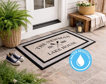 Personalised Surname Door Rug, Outdoor All Season Welcome Mat