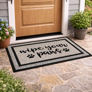 Wipe Your Paws Fußmatte - Lustige Hunde Willkommensmatte