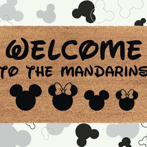Mickey and Minnie Kiss Doormat Disney Coir Mat Etsy