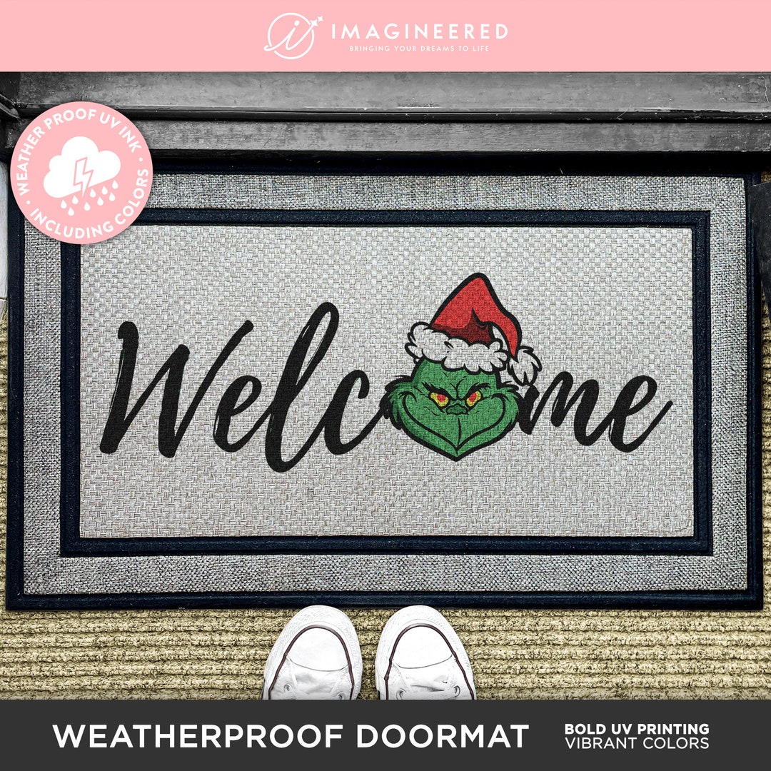 Grinch Doormat the Grinch Outdoor Doormat Funny Gifts Outdoor Custom Washable
