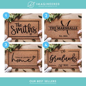 Custom Doormat - Personalized Door Mat - Personalized Doormats With Name - Custom Rug - Monogram Rug - Housewarming Gift - Closing Gift