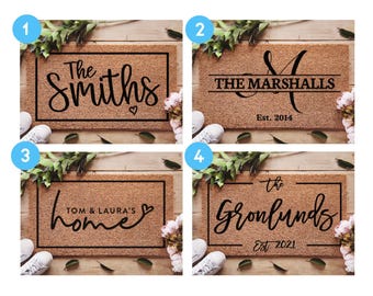 Custom Doormat - Personalized Door Mat - Personalized Doormats With Name - Custom Rug - Monogram Rug - Housewarming Gift - Closing Gift