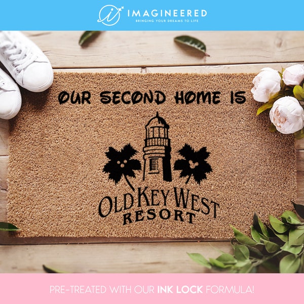 Our Second Home Is Old Key West Resort Welcome Doormat - Disney Decor - Disney World - Coir Welcome Door Mat - Disney Lovers