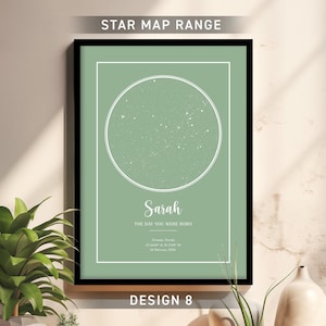 Impression nuit de votre naissance, carte des étoiles, impression bébé ciel nocturne, affiche étoile, constellation, cadeau personnalisé, impression nouveau-né, cadeau nouvelle maman