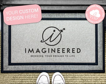 Felpudo con logo personalizado - Alfombra personalizada para exteriores - Felpudo personalizado - Alfombra lavable personalizada - Felpudo personalizado - Alfombra de bienvenida - Agente inmobiliario