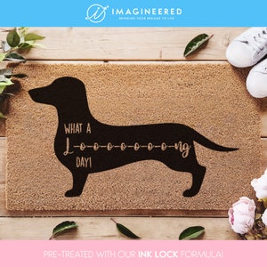 Dachshund Wiener Dog Doormat - Sausage Dog - Personalized Doormat - Custom Doormat - Welcome Mat - Housewarming Gift - Puppy