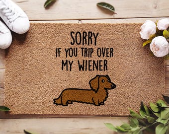 Weiner Doormat - Funny Gift - Dachshund Doormat - Funny Sausage Dog Doormat - Dog Lover Gift - Dog Welcome Mat