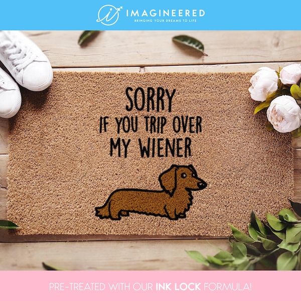 Weiner Doormat - Funny Gift - Dachshund Doormat - Funny Sausage Dog Doormat - Dog Lover Gift - Dog Welcome Mat