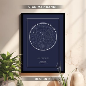 Custom Star Map Print, Couples Special Date, Anniversary Gift, Stars Night Sky Stars Above Map Poster, Wedding Constellation Print Gift