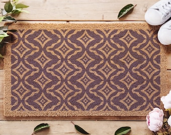 Cheerful Colorful Pattern Welcome Mat, Unique Home Decor Accent, Entryway Decor, Vibrant Colorful Pattern Doormat