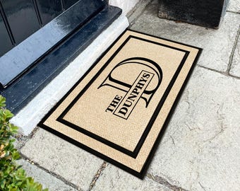 Customized Monogram Doormat - Personalize Your Entryway with Style!
