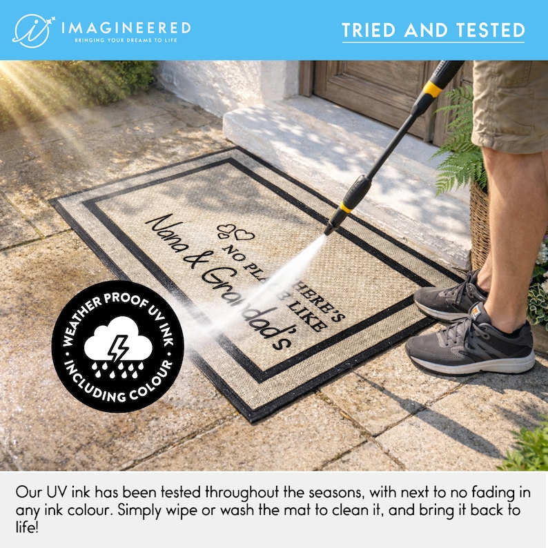 Roll For Initiative Outdoor Mat - Gaming Doormat - Dungeons And Dragons - DnD Mat - Custom Outdoor Welcome Mat - Washable Outdoor Rug image 2