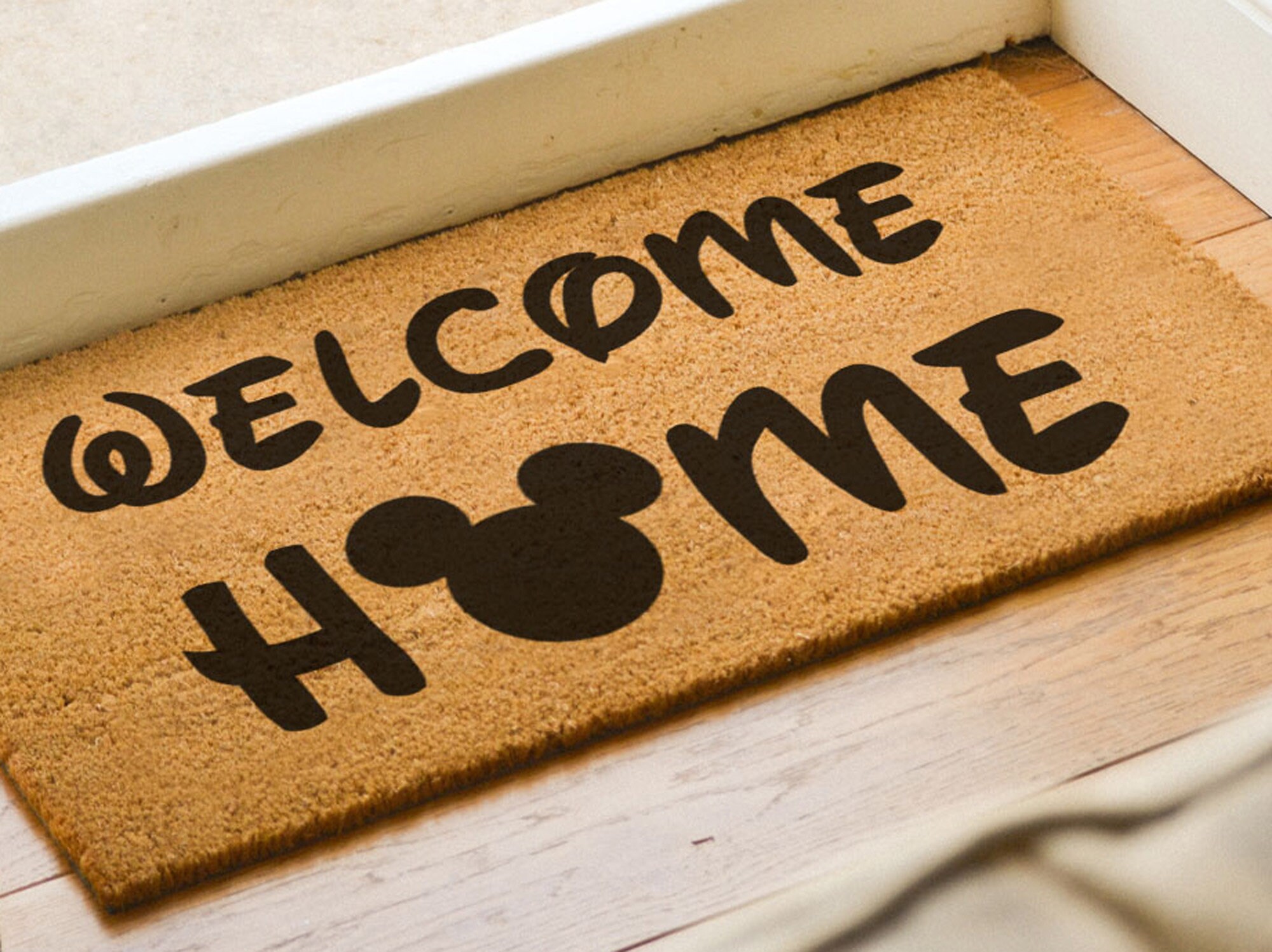 Welcome home disney doormat disney lovers mat disney etsy