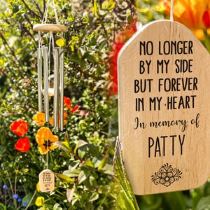 In Memory Of Wind Chimes | Pet Memorial Gift Chime | Forever In My Heart | Custom Wind Chime | Custom Gift | Dog Pet Loss | Bereavement Gift