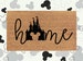 Disney Home Doormat With Castle - Disneyland - Disneyworld - Mickey Head - Welcome Door Mat - Housewarming Gift For Disney Lovers