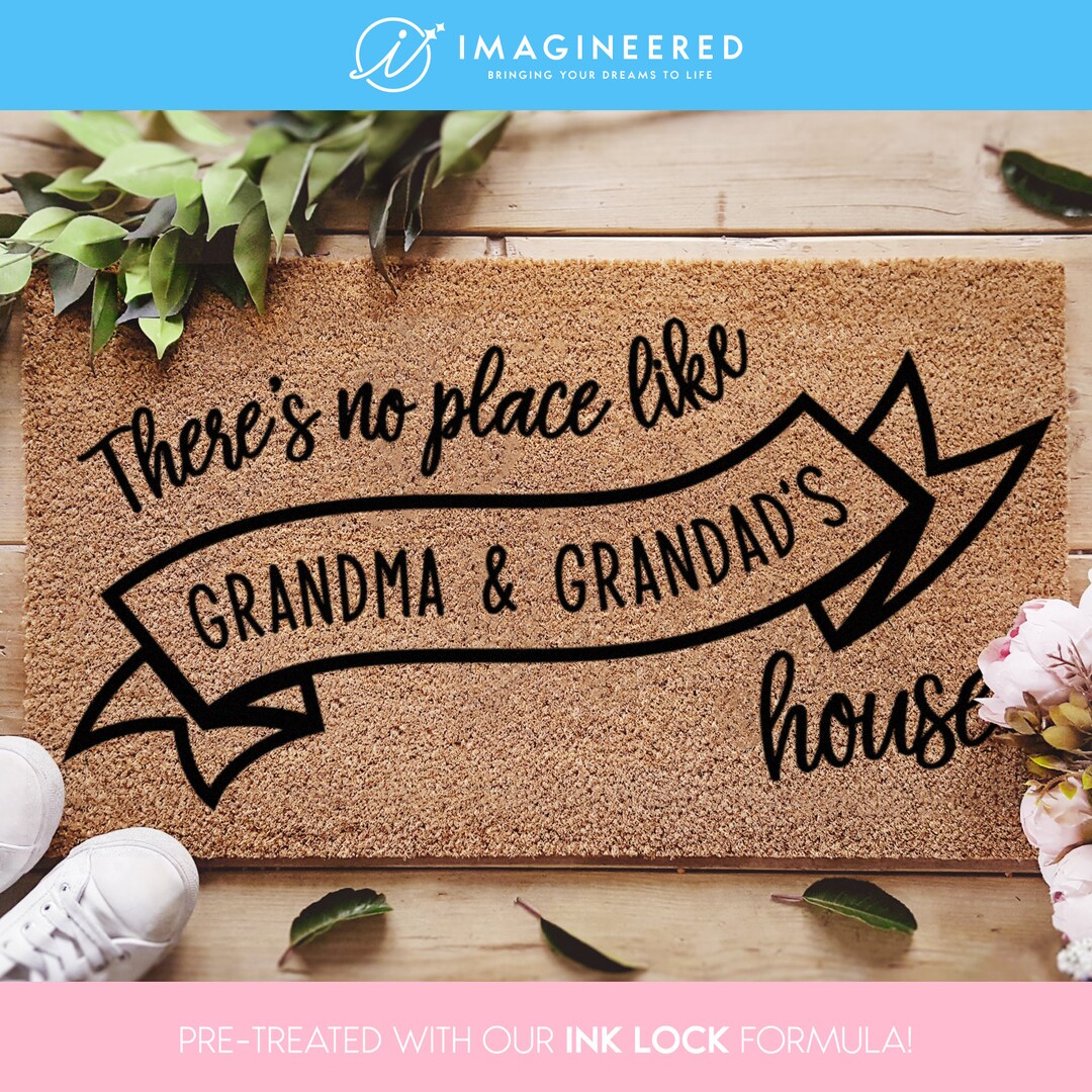 No Place Like Home Doormat Grand Parent Door Mat Personalized Doormat