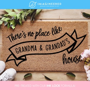 No Place Like Home Doormat - Grand Parent Door Mat - Personalized Doormat - Grandparent Gift Ideas - Funny Family Gifts - Home Decor