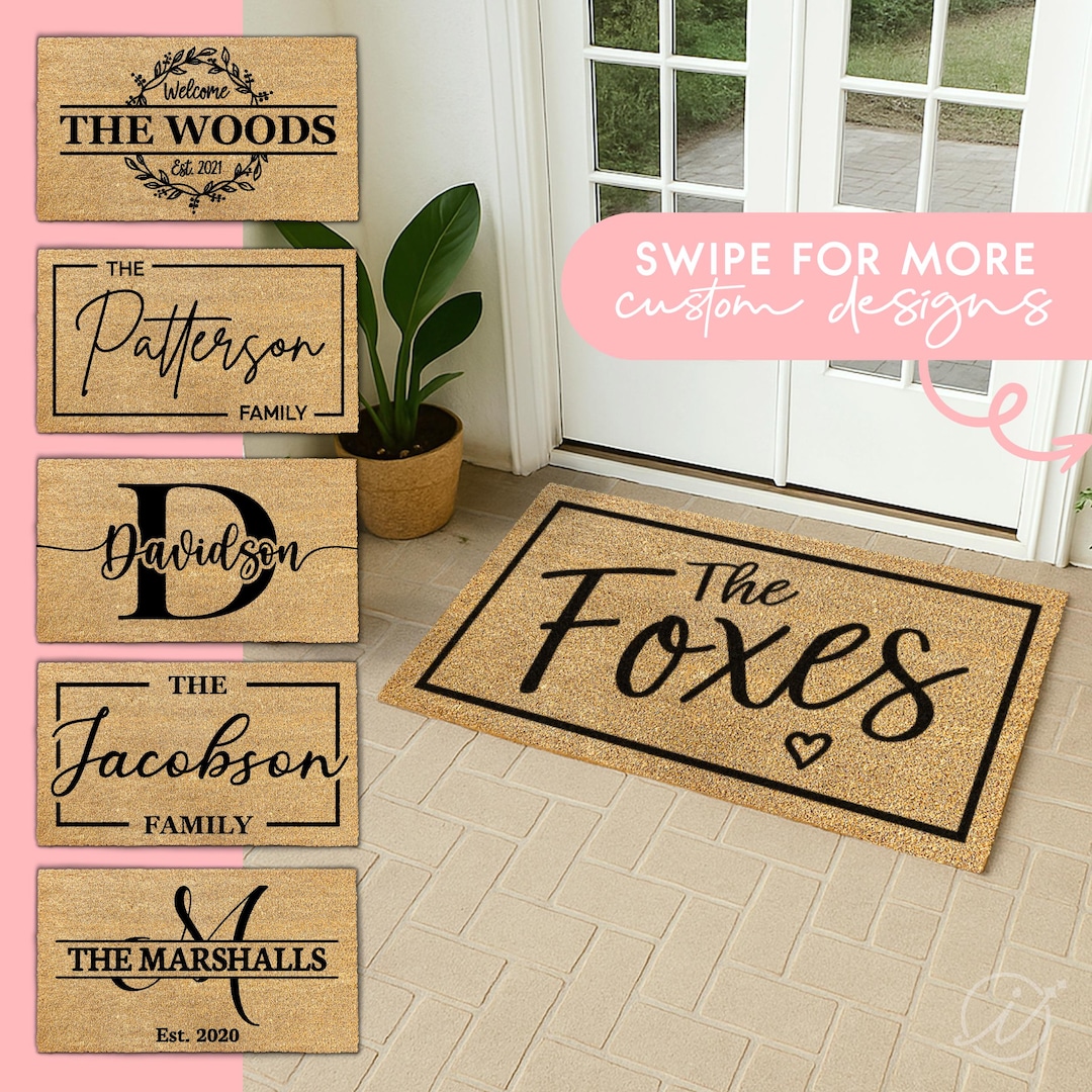 Custom Welcome Mat - Housewarming Gift - Wedding Gift - Personalized ...