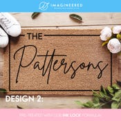 Custom Door Mat, Outdoor, Last Name Doormat, Front Door Decor, Housewarming Gift, Wedding Gift, Closing Gift, Personalized Welcome Doormat