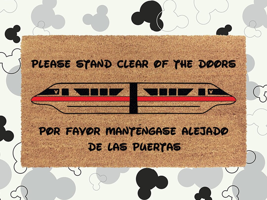 Disney Door Mat Monorail Doormat Custom Coir Mat Etsy