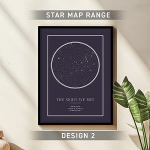 カスタム星図プリント、結婚記念日のギフト、夜空の星、星図ポスター、結婚式の星座プリントギフト