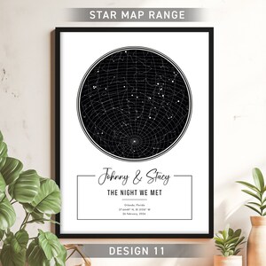 Custom Star Map Print, Couples Special Date, Anniversary Gift, Stars Night Sky Stars Above Map Poster, Wedding Constellation Print Gift