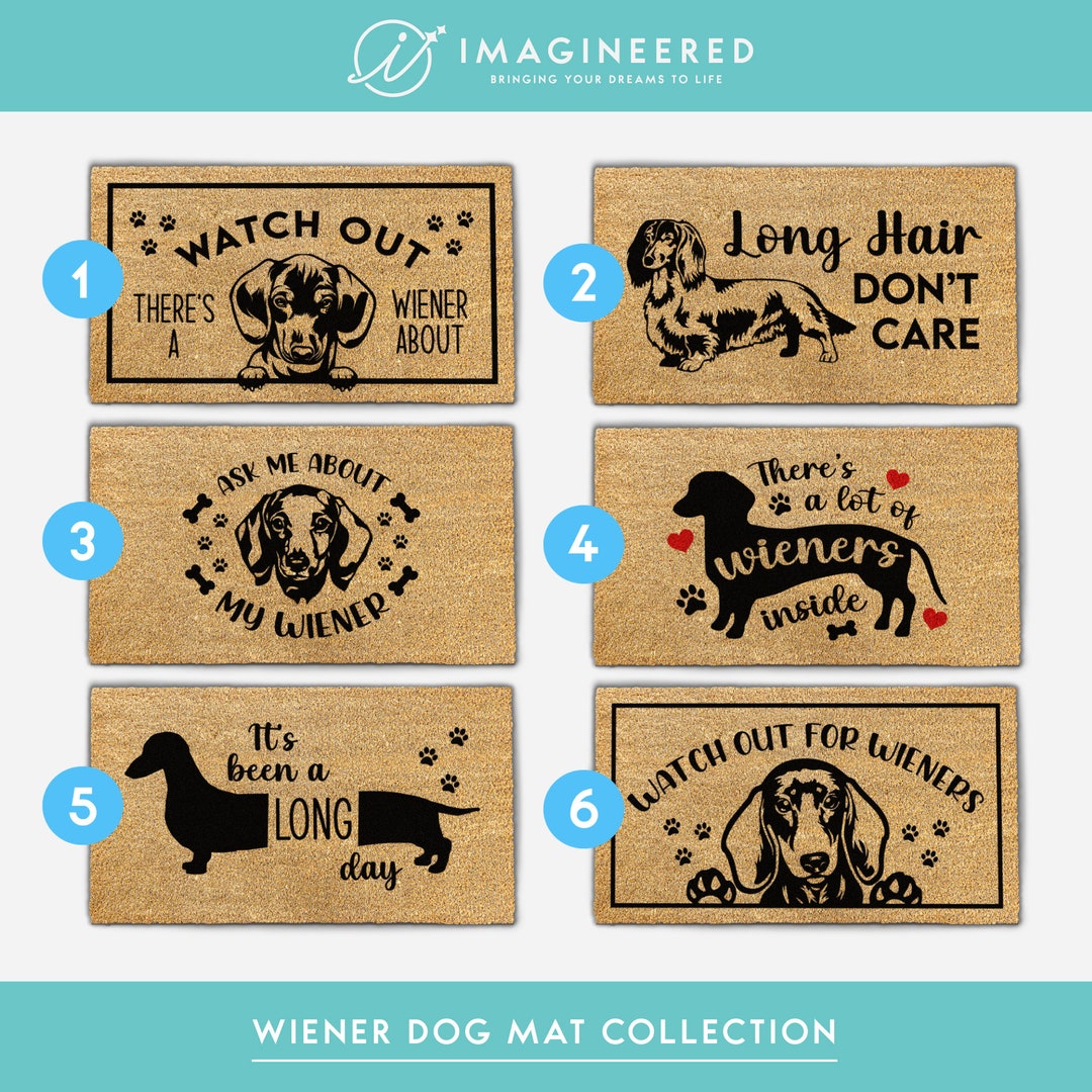 Custom Dog Door Mat Dog Decorative Mat Dachshund Doormat Dog Mom Gift Dog Mum Gift Wiener