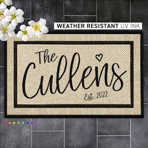 Customized Family Name Doormat - Personalized Welcome Mat for Your Home