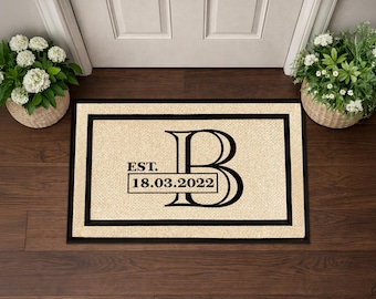 Custom Monogram Door Mat - Add a Personal Touch to Your Front Porch