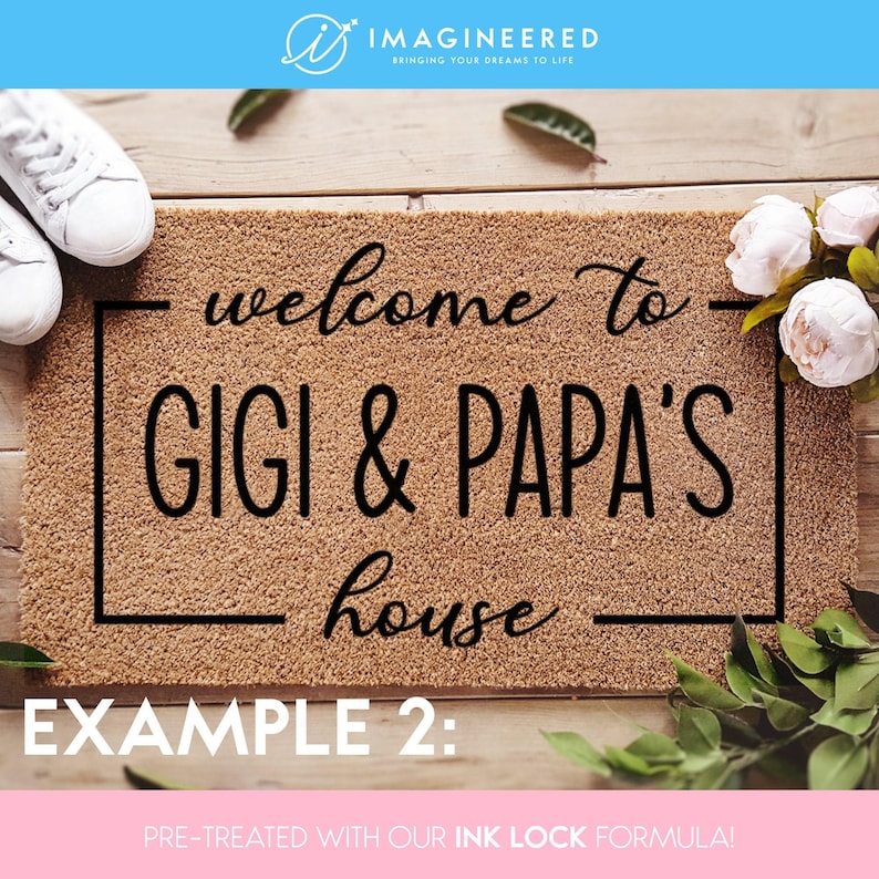 Grandparents Welcome Door Mat - Personalized Doormat - Grandparent Gifts - Custom Coir Mat - Home Decor - Nana Papa Doormat - Housewarming image 3