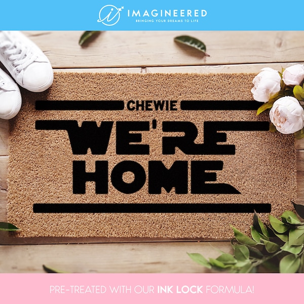 Chewie We're Home Doormat - Star Wars Door Mat - Disney Coir Mat - Disney And Star Wars Lovers - Fandom Gifts