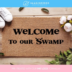 Shrek Welcome To Our Swamp Doormat - Coir Welcome Mat - Housewarming Gifts - Dreamworks Decor